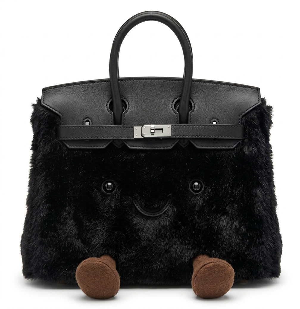 Inky Birkin Plushie Bag