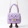 Lilac Quilted Plushie Bag