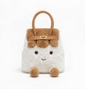 Plushie Bag Charm Mini - White and Tan