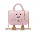 Baby Pink Quilted Plushie Bag