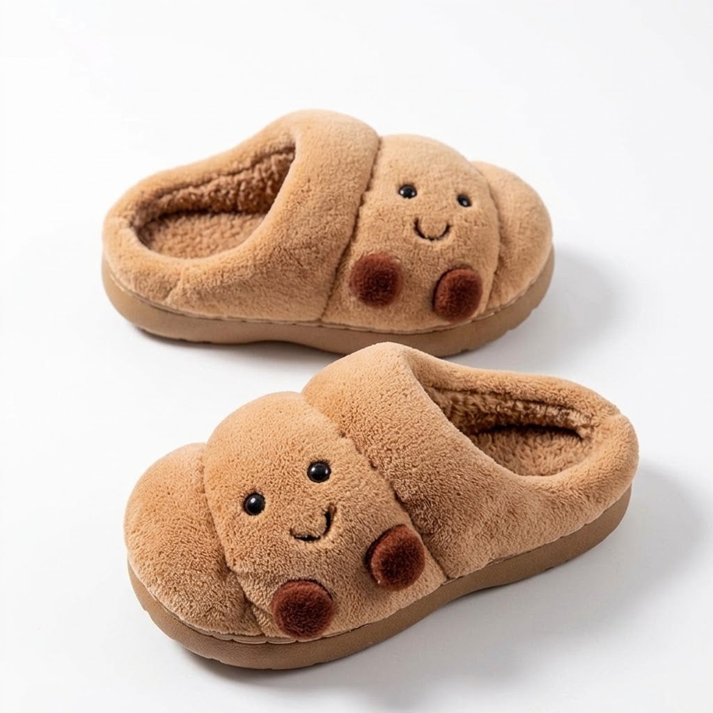 Croissant Plushie Slippers
