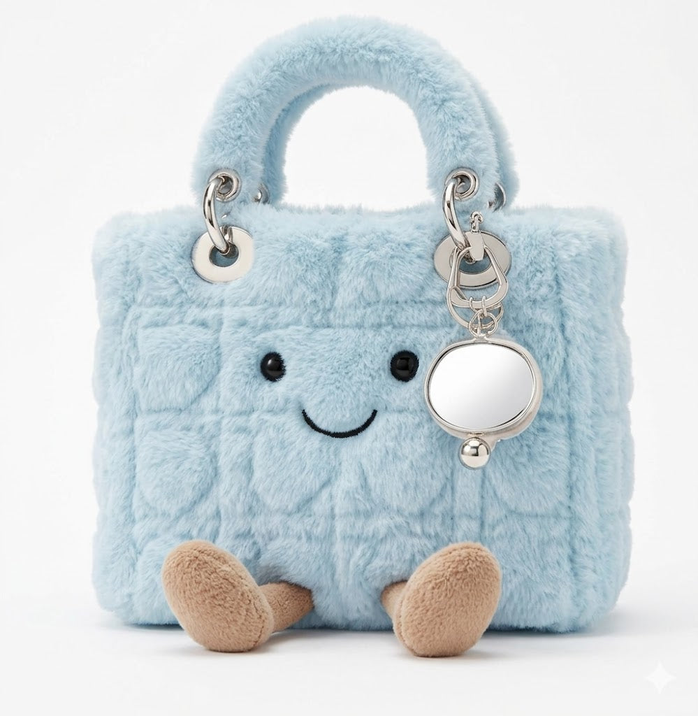 Baby Blue Marshmellow Plushie Bag