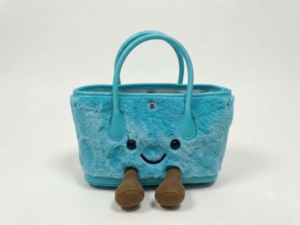 Tote Plushie Bag - Blue