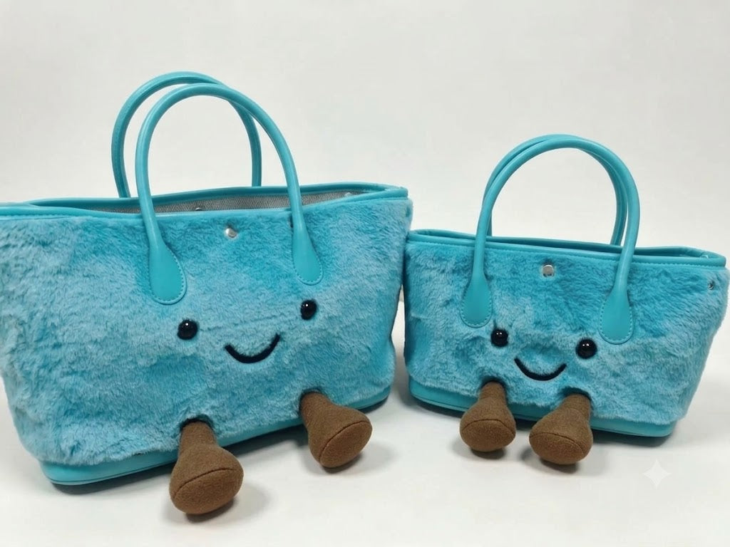 Tote Plushie Bag - Blue