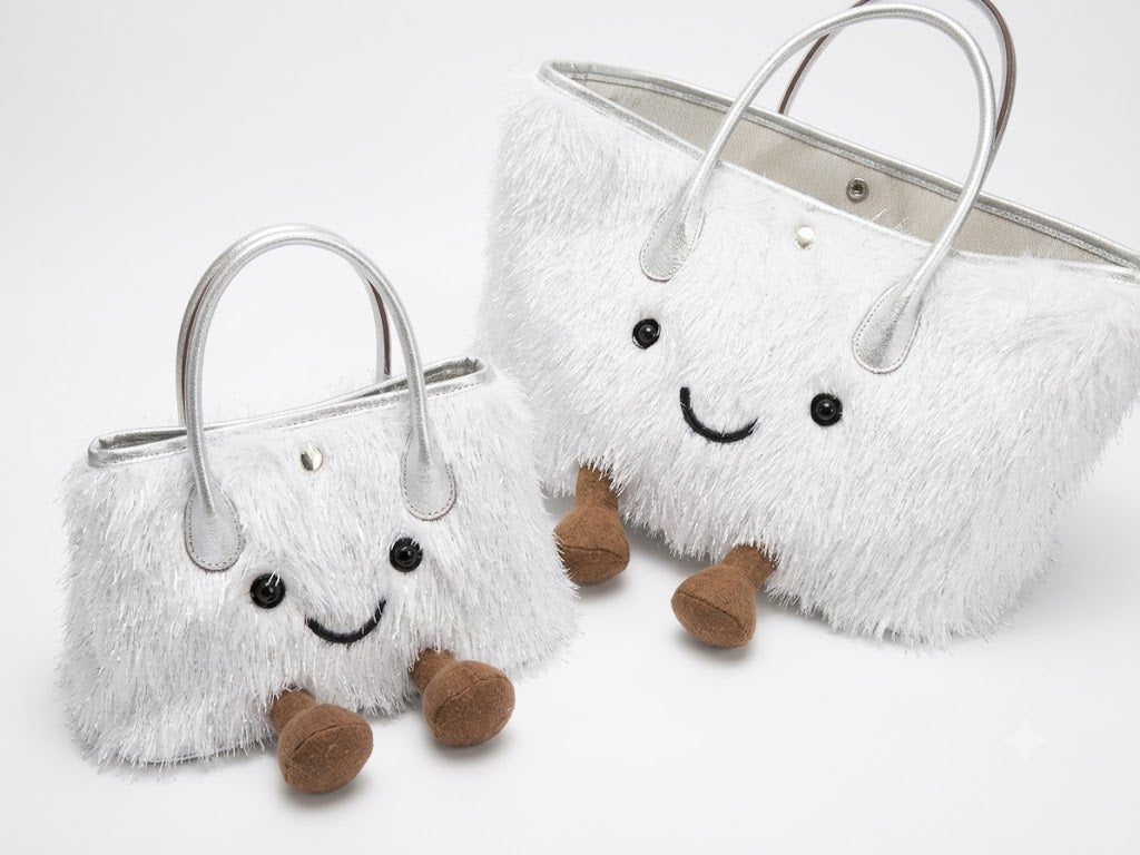 Tote Plushie Bag - Silver