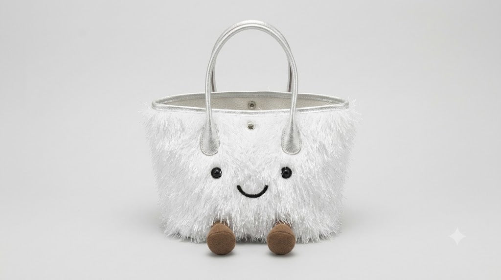 Tote Plushie Bag - Silver