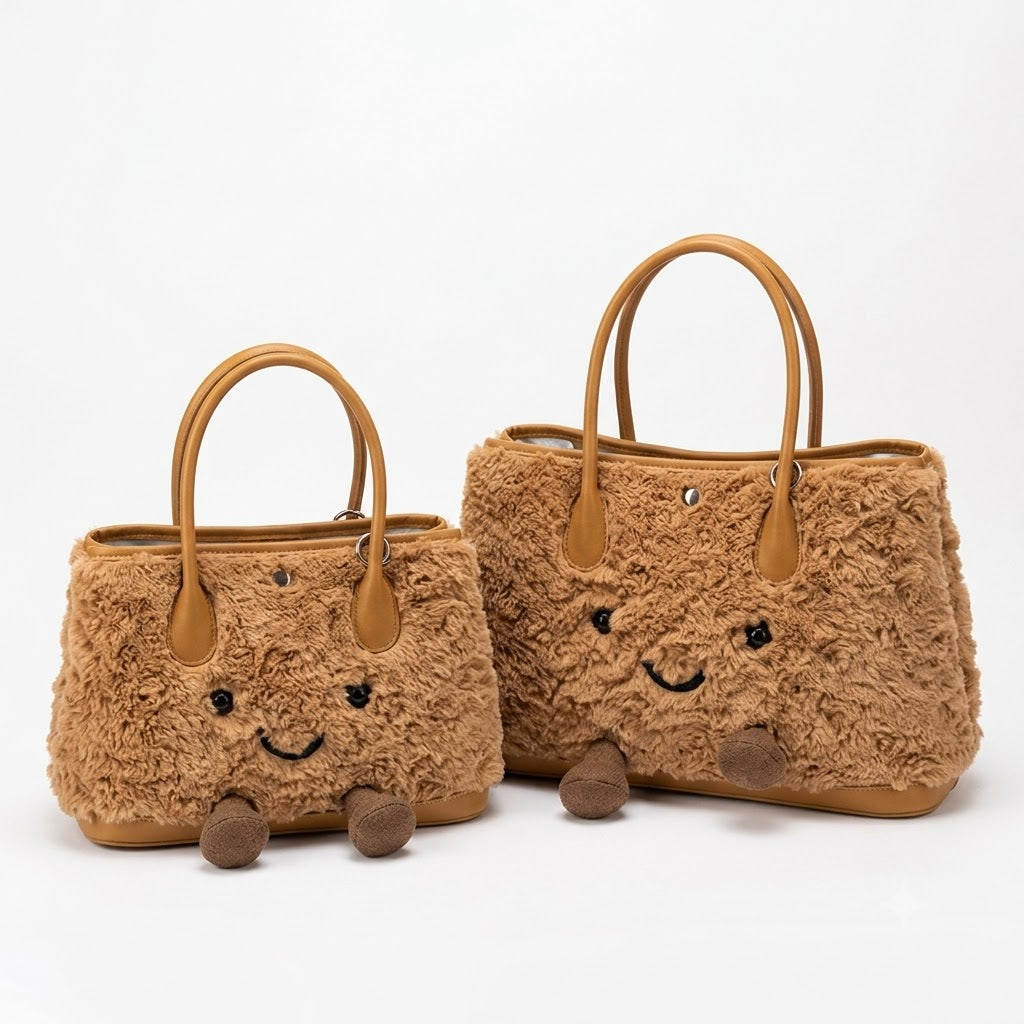 Tote Plushie Bag - Teddy Brown
