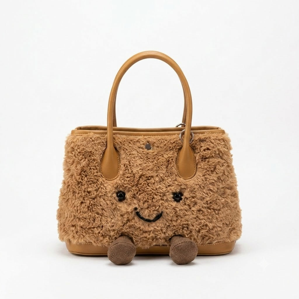 Tote Plushie Bag - Teddy Brown