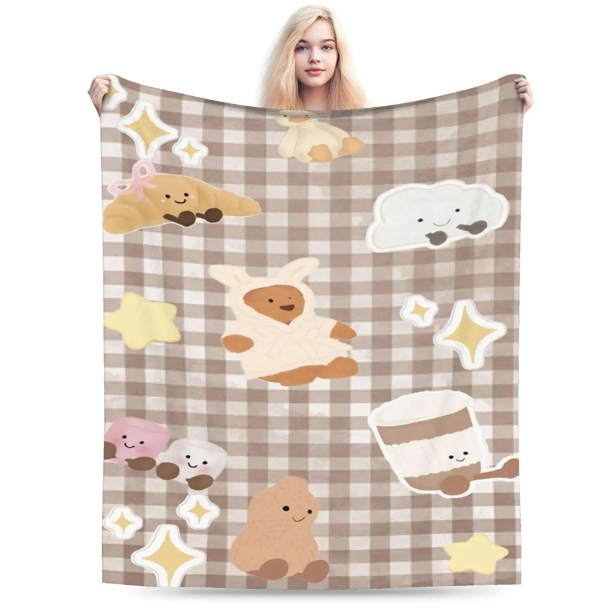 Little Pals Gingham Blanket - Grey