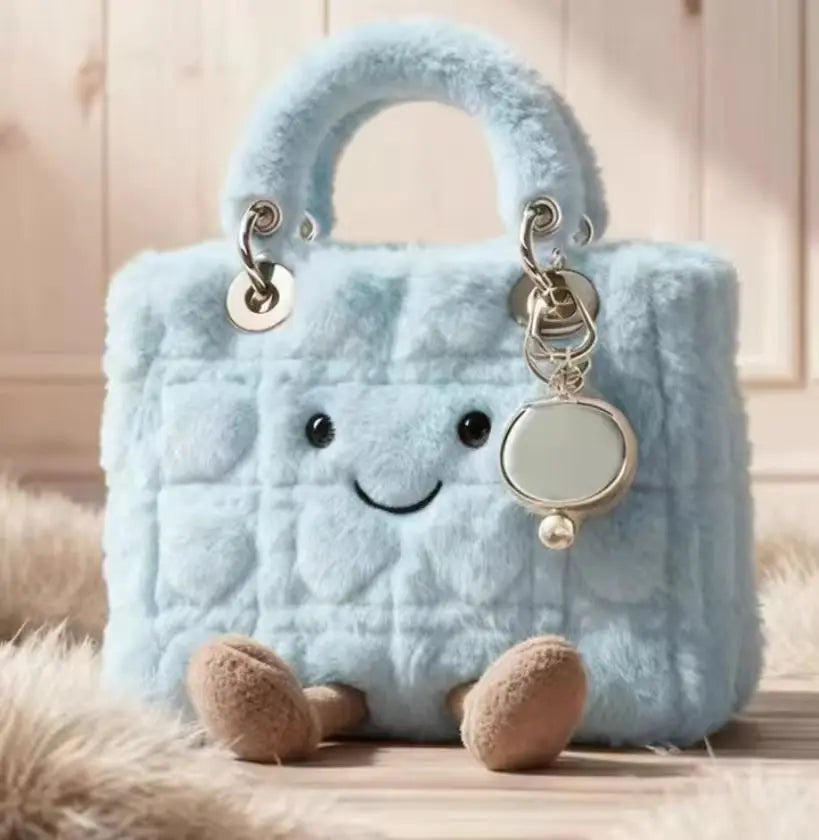 Baby Blue Marshmellow Plushie Bag