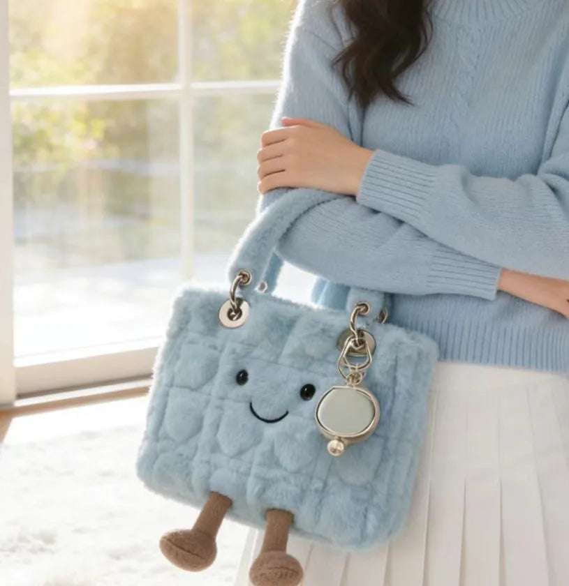 Baby Blue Marshmellow Plushie Bag