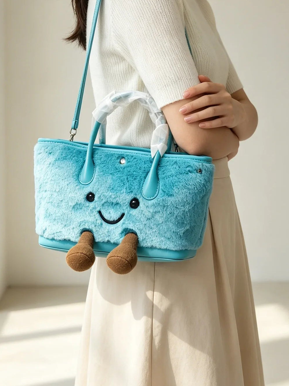 Tote Plushie Bag - Blue