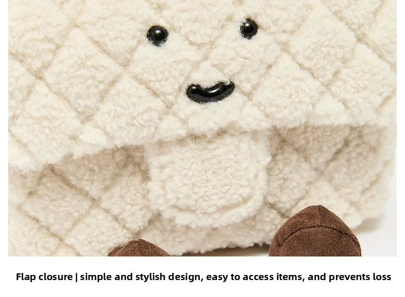 White Quilted Plushie Bag (no gold hardware)