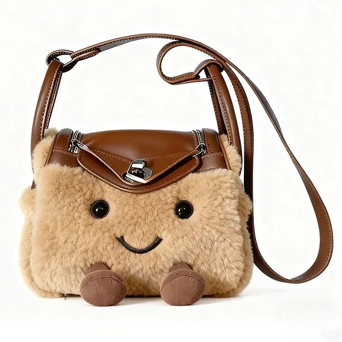 Brown Plushie Shoulder Bag